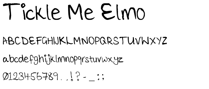 Tickle Me Elmo font